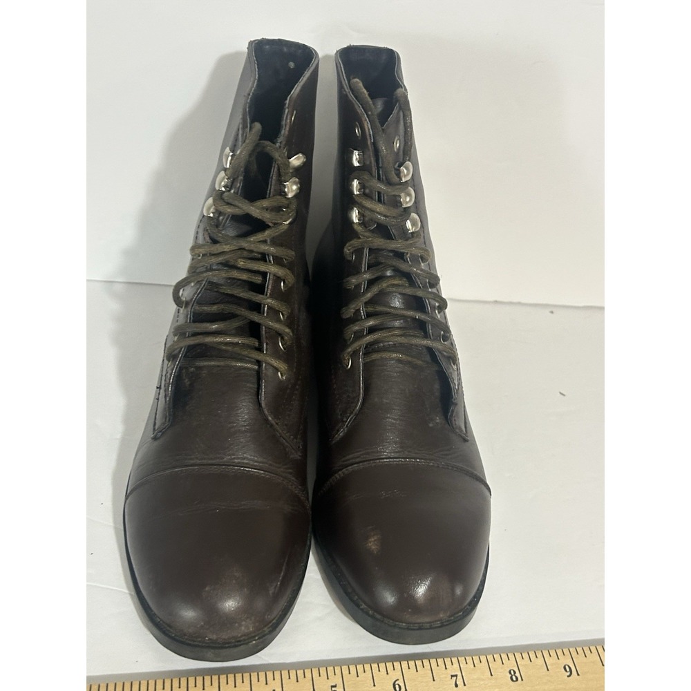 Dublin Esteem Leather Brown Boots Sz 7 Prairie Y2K Equestrian Western Victorian - Picture 6 of 11